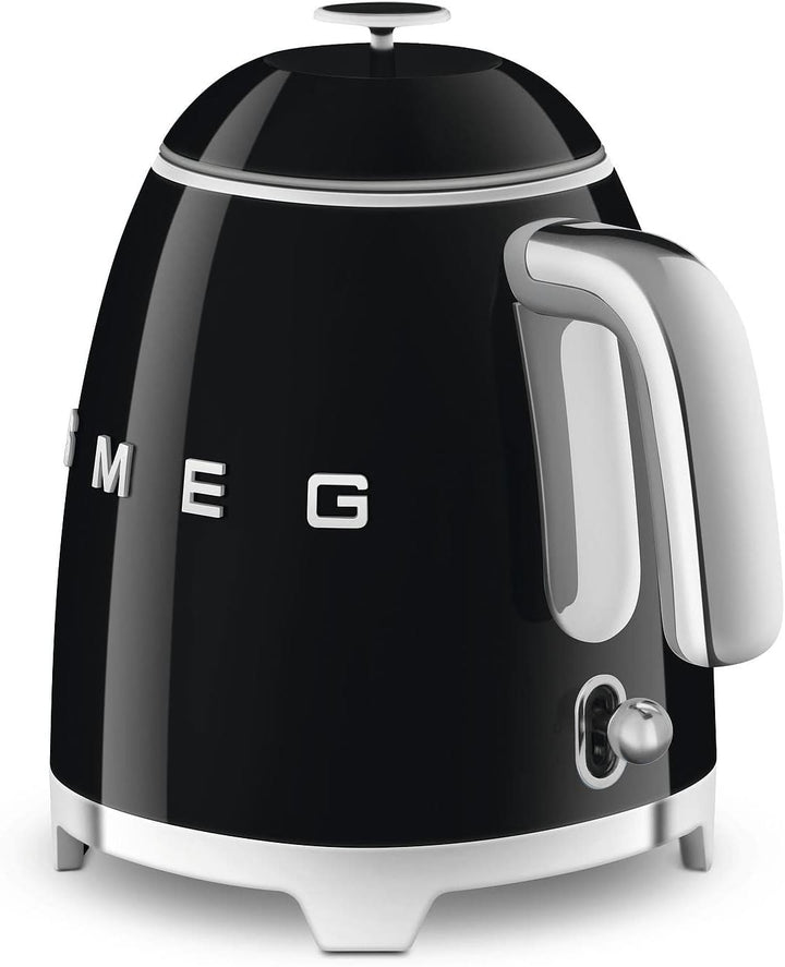 Smeg, Kleiner elektrischer Wasserkocher KLF05BLEU 0,8 L, Edelstahlfilter, Sicherheitsabschaltung, Wa