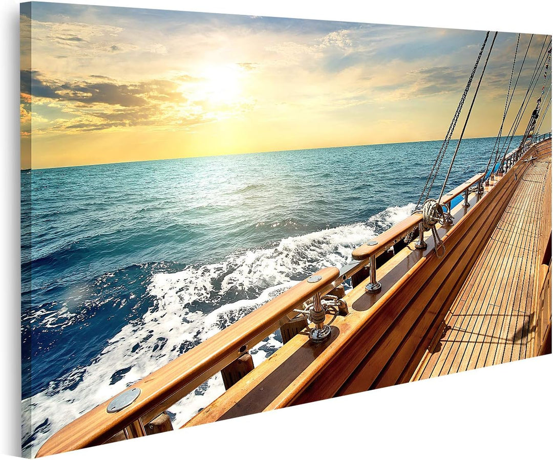 islandburner Bild auf Leinwand Segelboot Im Roten Meer Bei Sonnenuntergang Bilder Wandbilder Poster