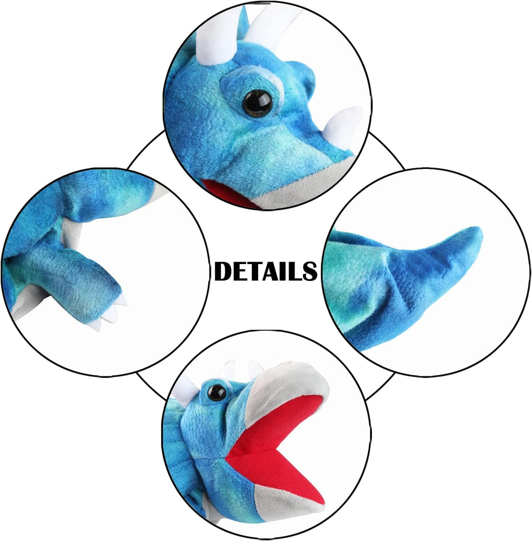 JUSTQUNSEEN Dinosaurier Handpuppen Dinosaurier Spielzeug, Dinosaurier Puppen für Kinder, Dinosaurier