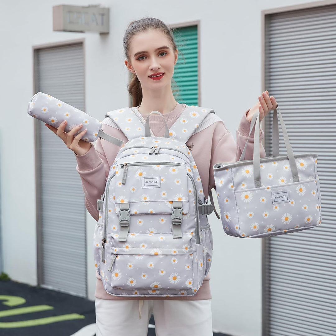 Aamytike Schulrucksack Mädchen Teenager Schule Rucksack Damen Schulranzen Maedchen Wasserdicht Kinde
