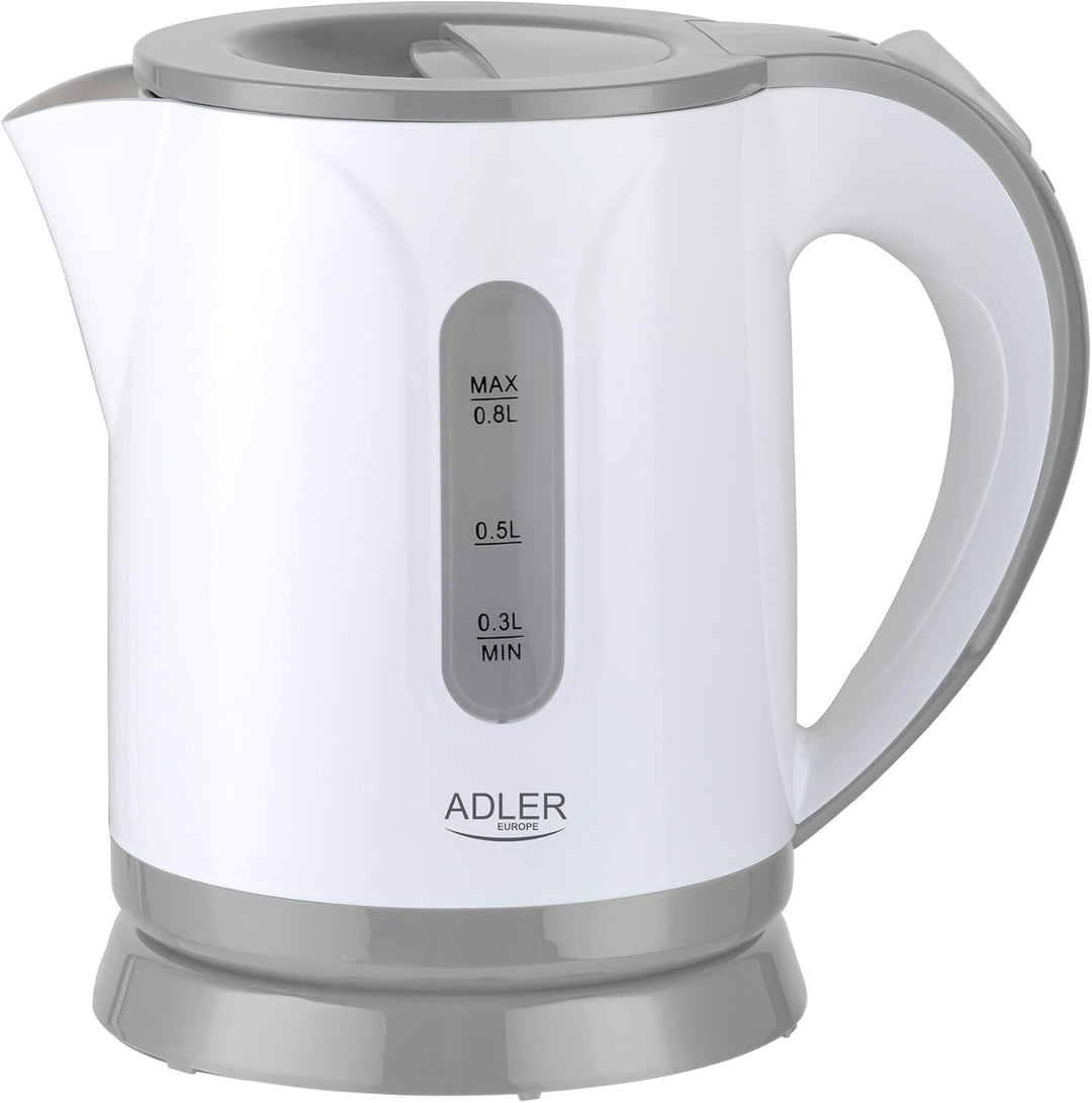 ADLER-Kunststoffkessel 1,0 l, Kontrollleuchte, Trockengehschutz, weiss 1 Liter Weiss, 1 Liter Weiss