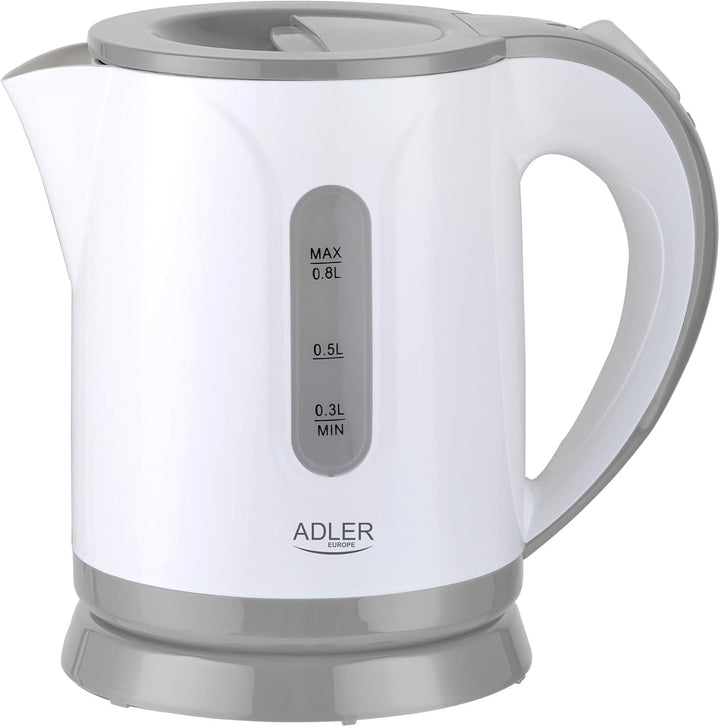 ADLER-Kunststoffkessel 1,0 l, Kontrollleuchte, Trockengehschutz, weiss 1 Liter Weiss, 1 Liter Weiss