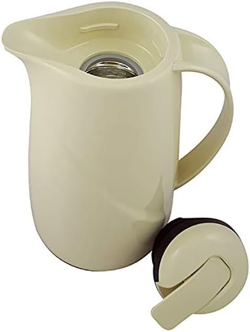 Helios 2934-092 Wave Push Kunststoff-Isolierkanne, 1 Liter, vanille, Vanille