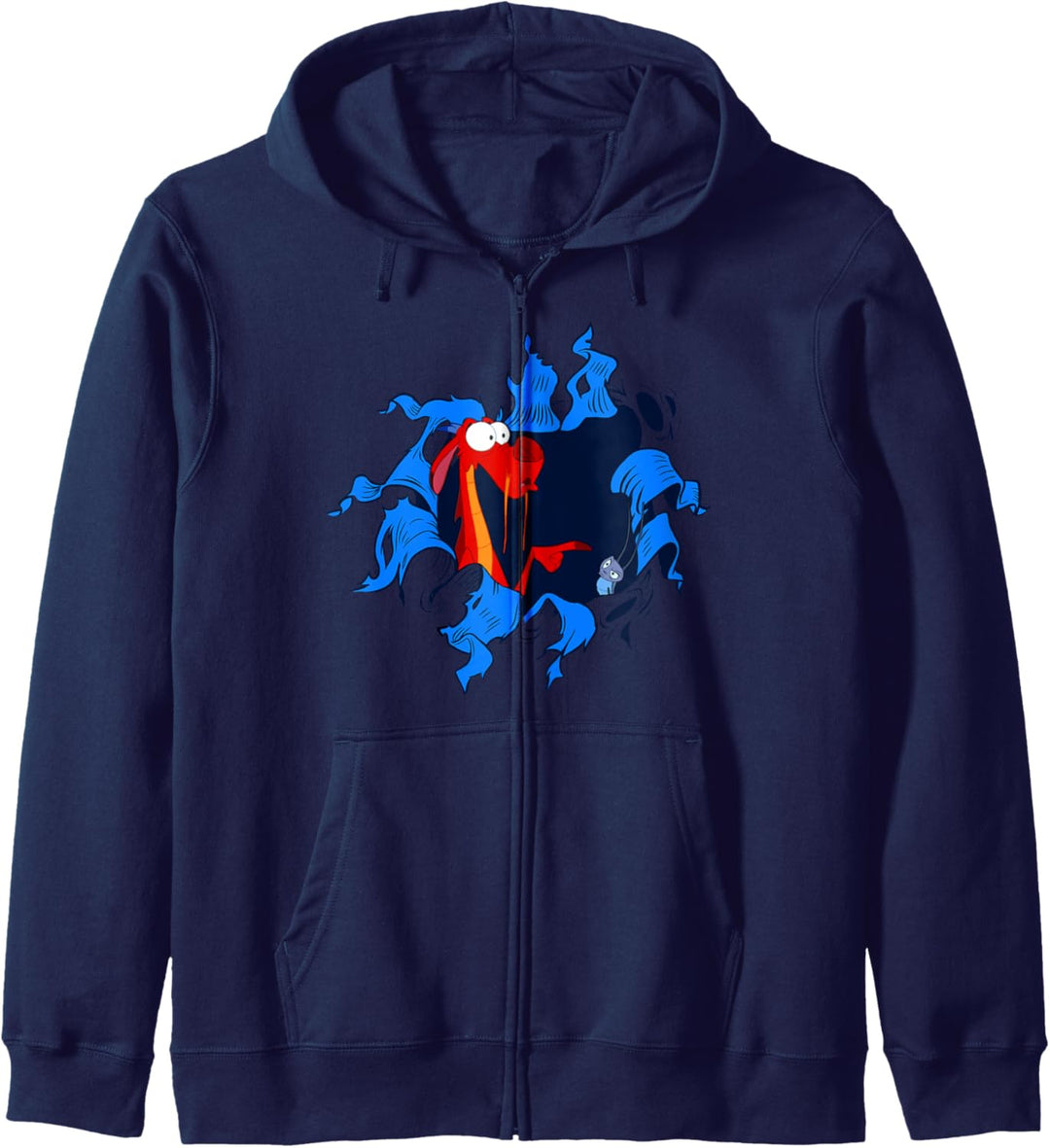 Disney Mulan Mushu Cri-Kee Takes The Blame Ripped Kapuzenjacke