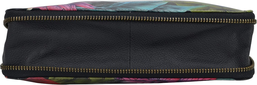Anuschka Damen Medium Crossbody Octr Umhängetasche Butterfly Heaven Rubin, Butterfly Heaven Rubin
