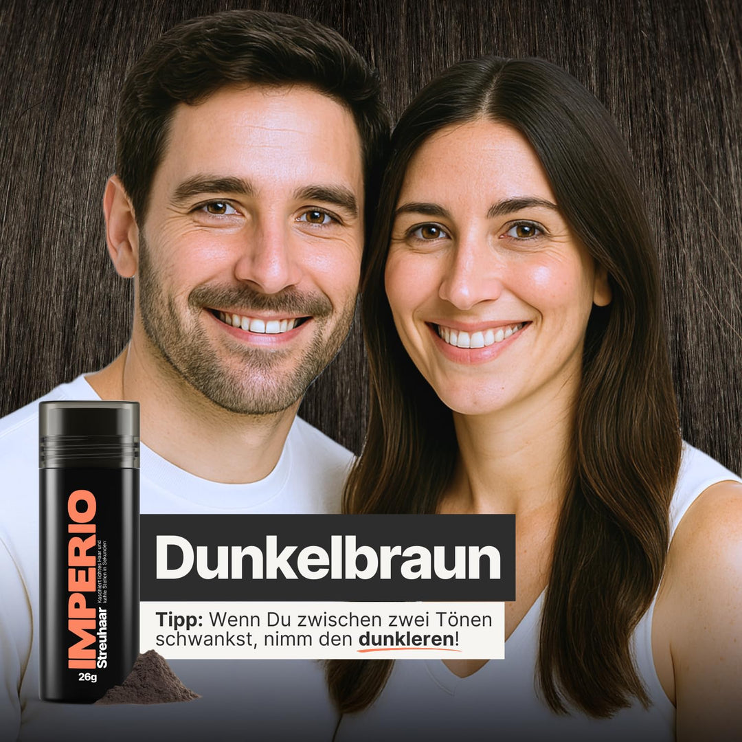 IMPERIO Streuhaar zur Haarverdichtung & vollem Haar in Sekunden. Schütthaar für einen authentischen