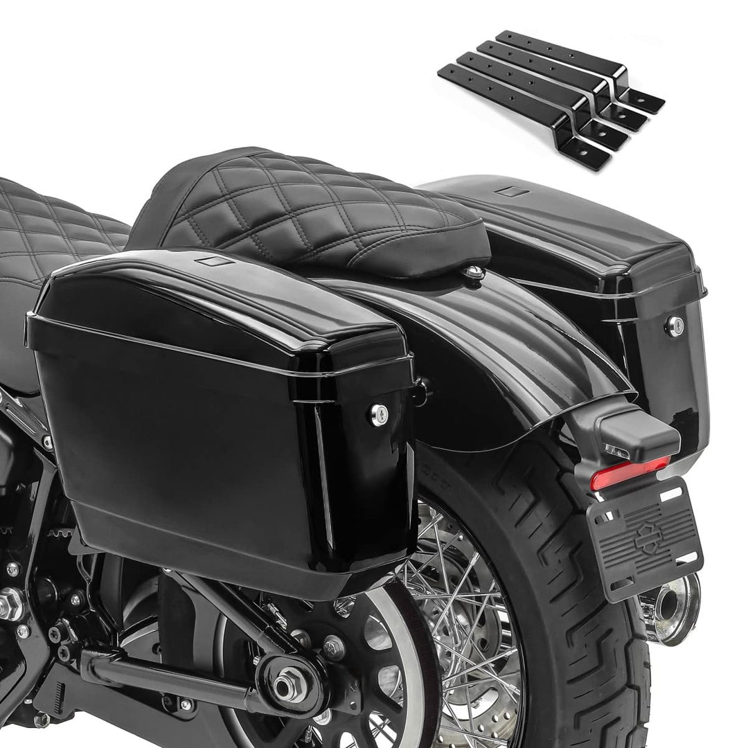 Craftride Seitenkoffer NV je 20l + Haltesatz für Chopper/Custombike Special CB43009