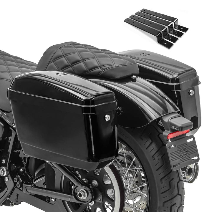Craftride Seitenkoffer NV je 20l + Haltesatz für Chopper/Custombike Special CB43009