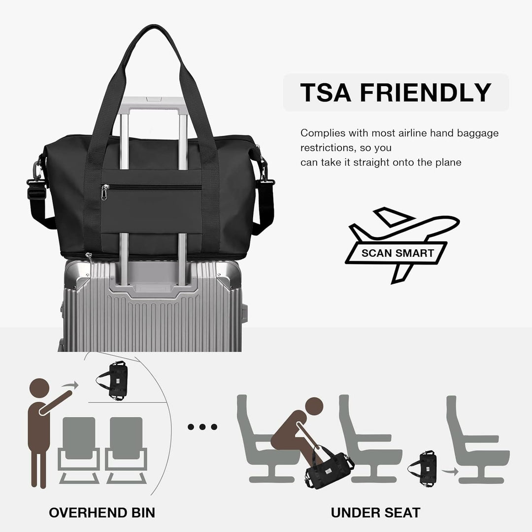 Reisetasche Damen Sporttasche 40x20x25 Ryanair Handgepäck Tasche Weekender Bag Schwimmtasche Wasserd