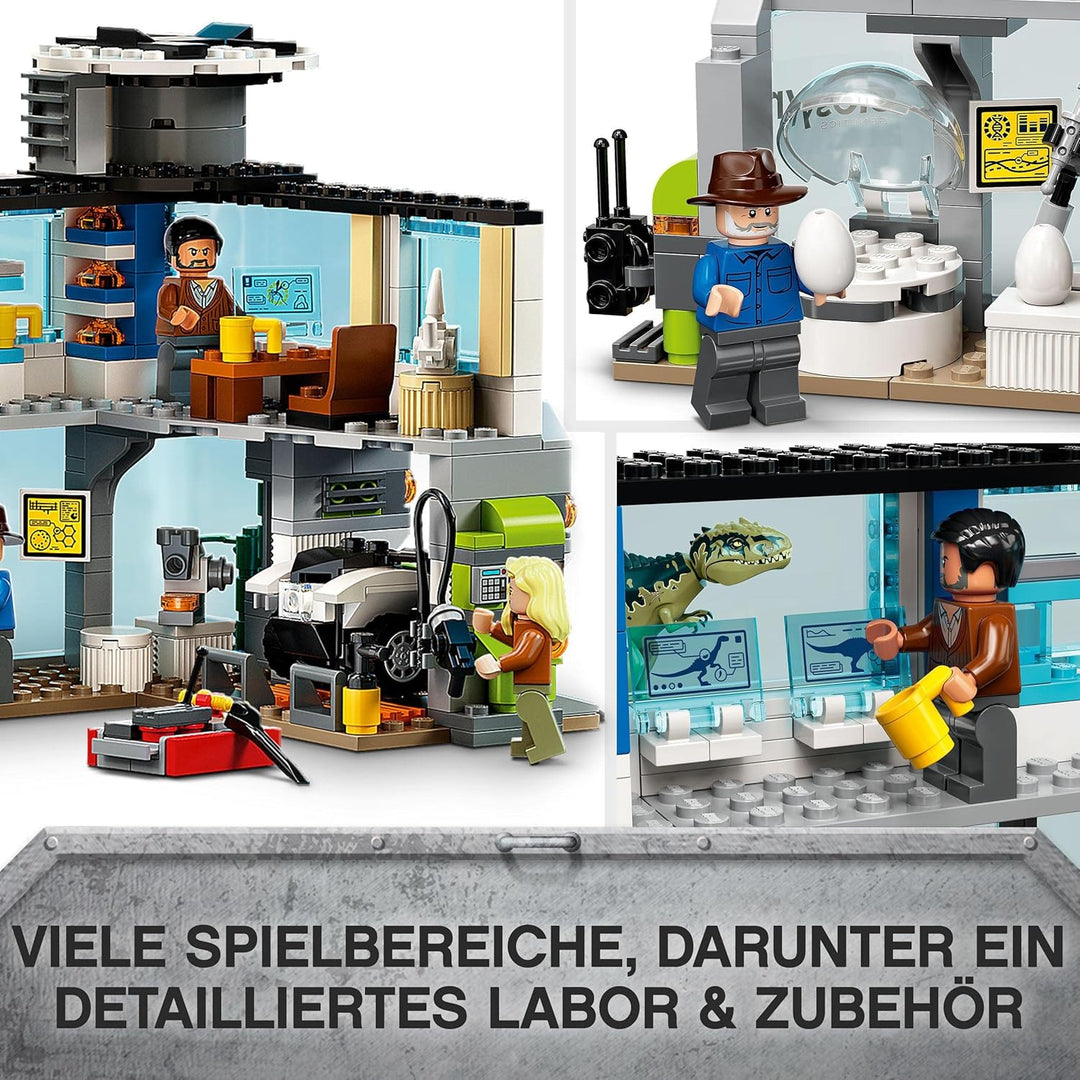 LEGO 76949 Jurassic World Giganotosaurus & Therizinosaurus Angriff, Dinosaurier Spielzeug mit Hubsch