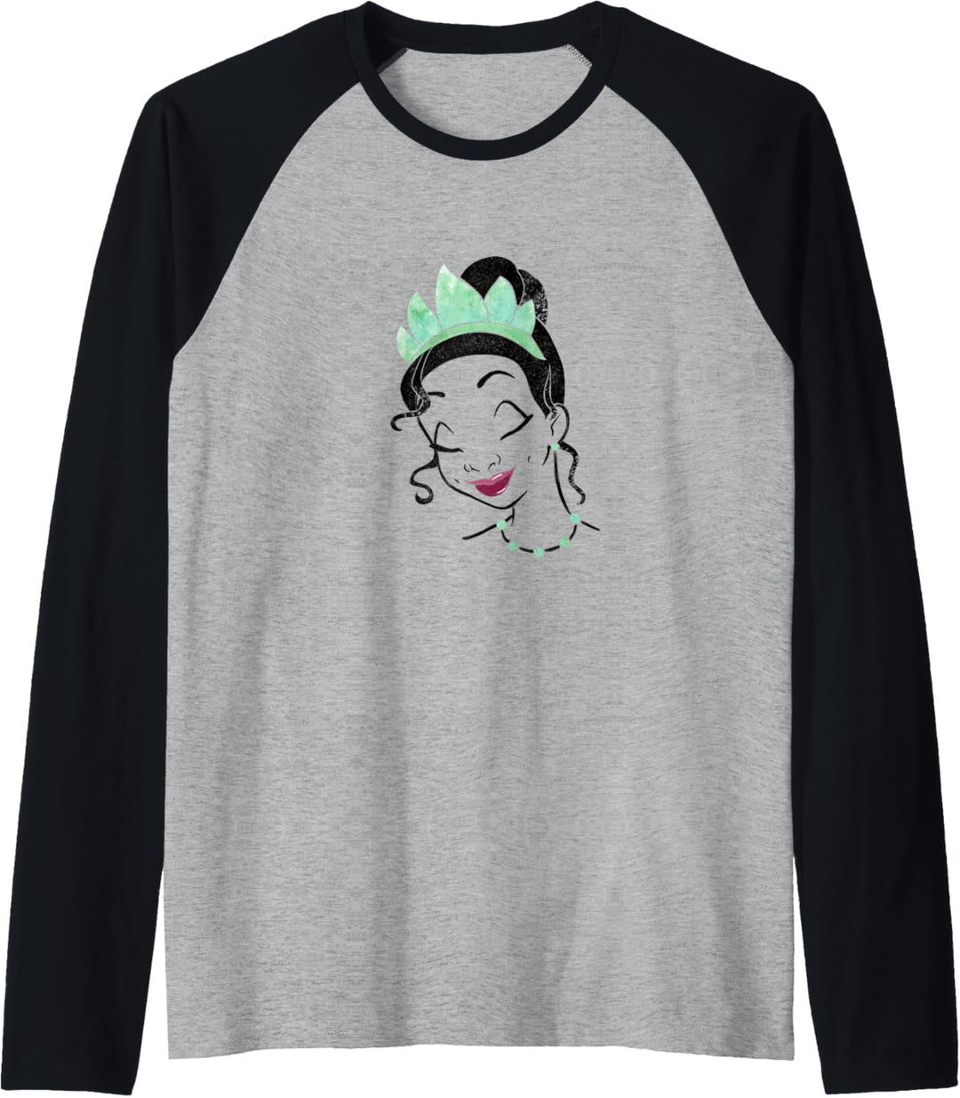 Disney Princess And The Frog Tiana Head Bow Transparent Raglan