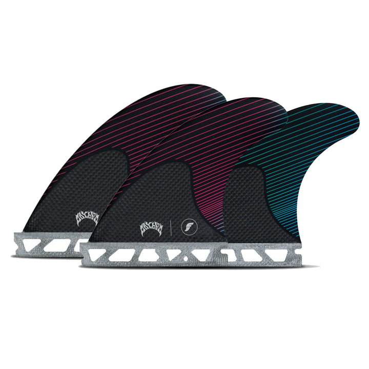Futures Mayhem Large Honeycomb/Carbon Fin Pink/teal Einheitsgrösse, Pink/teal Einheitsgrösse