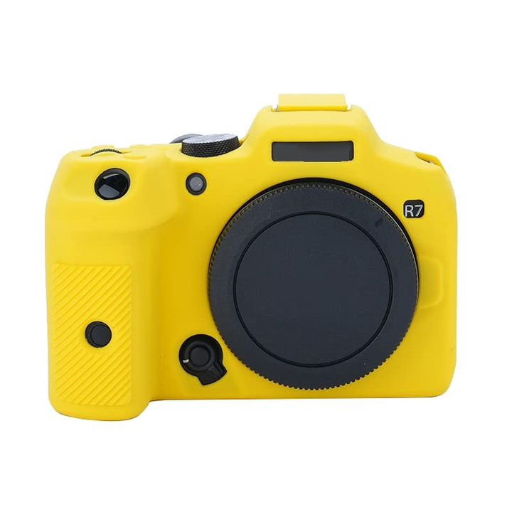 Kameratasche für Canon EOS R7, Silikon-Gummi, Kameragehäuse, Schutzhülle für Canon EOS R7, Gelb, gel