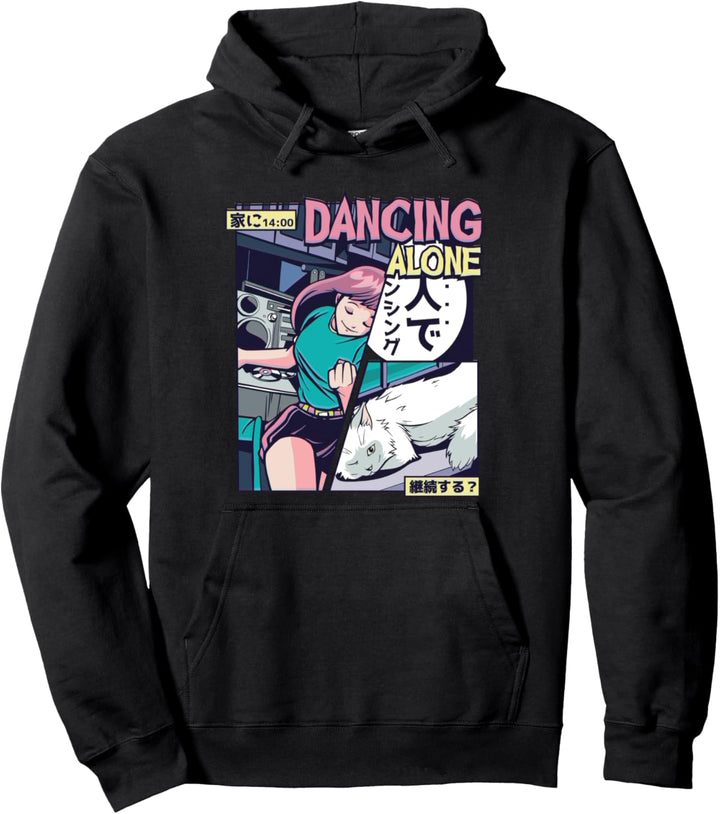 Anime Dancing Vaporwave Japanisch Pullover Hoodie