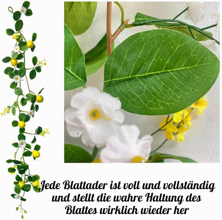 Künstliche Zitronen Reben,Künstliche Zitronenzweige Dekoration,künstliche Zitronen,künstliche Zitron