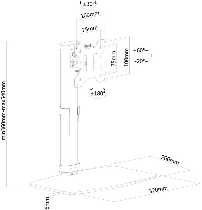 Neomounts by Newstar TIS 10"-30" 1TFT 1Gelenk weiss Max.10KG