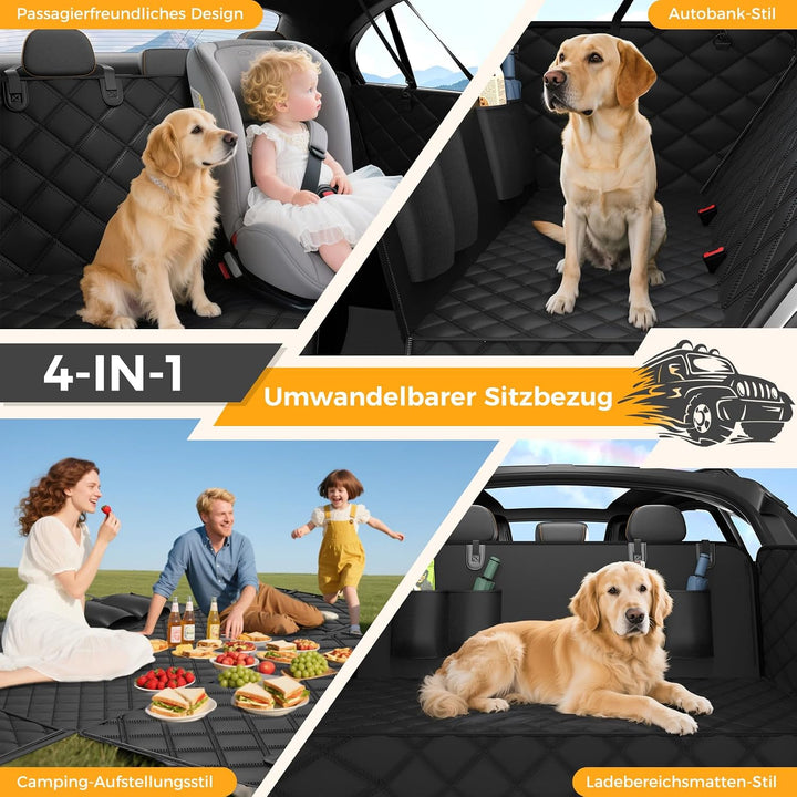 MZROT Hundedecke Auto Rückbank, Hundematte Autoschondecke Hunde Autositz Rückbank Seitenschutz Wasse