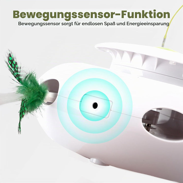 ALL FOR PAWS 3-in-1 Interaktives Katzen-Spielset, Automatisches interaktives Spielzeug für Wohnungsk