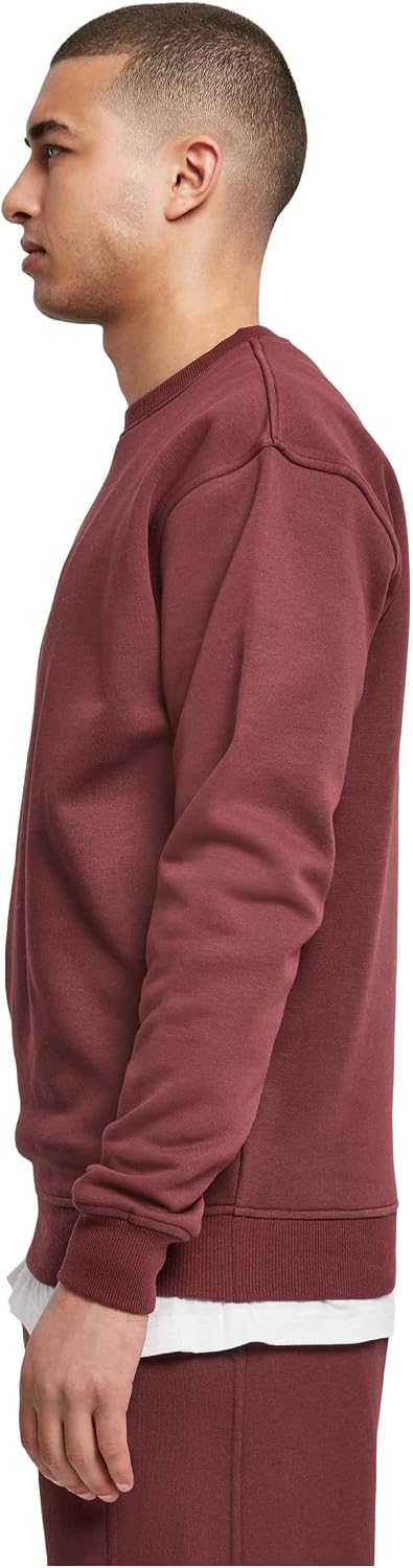 Urban Classics Herren Sweatshirt Crewneck Fleece-Sweatshirt, lässiges Sweatshirt für Männer, Loose F