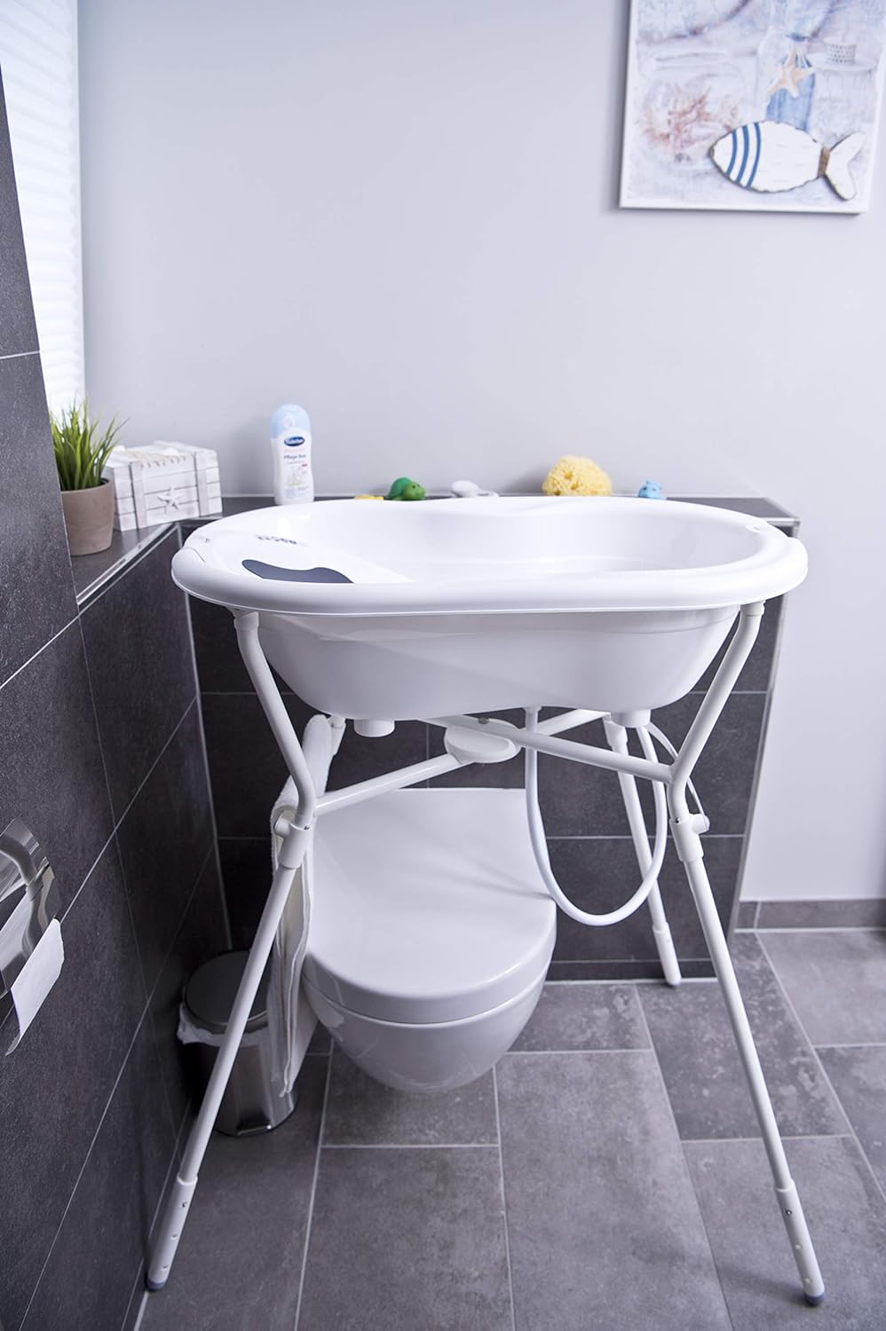 Rotho Babydesign 20001 0292 Top Badewanne lagoon, blau, 76,5 x 44,5 x 22 cm, Lagoon