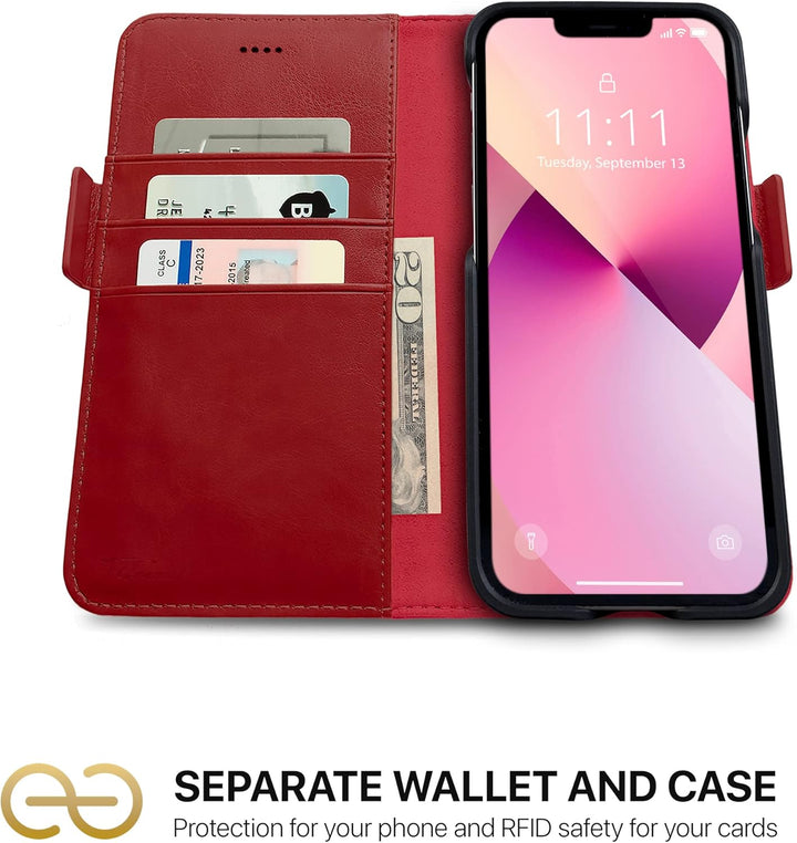 Dreem Fibonacci iPhone 13 Mini Brieftaschen-Etui / 2-in-1 stossfestes Etui und abnehmbares Folio aus