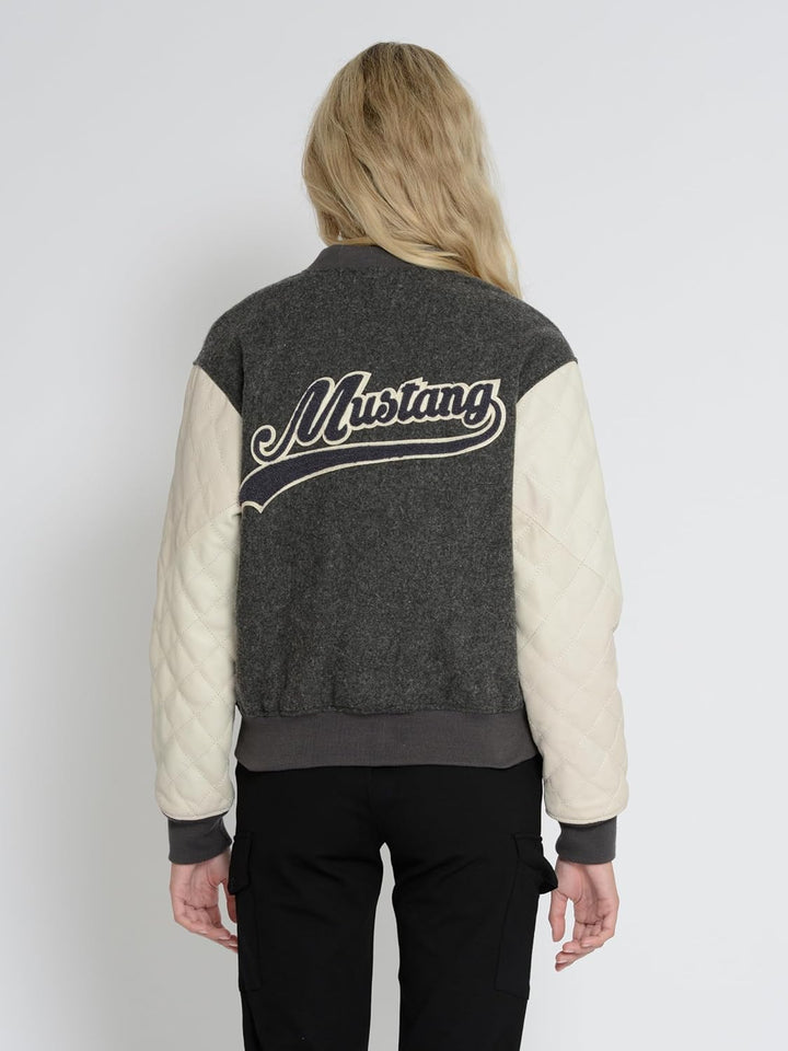 MUSTANG Damen Jacke Jacke XS ecru/anthra, XS ecru/anthra