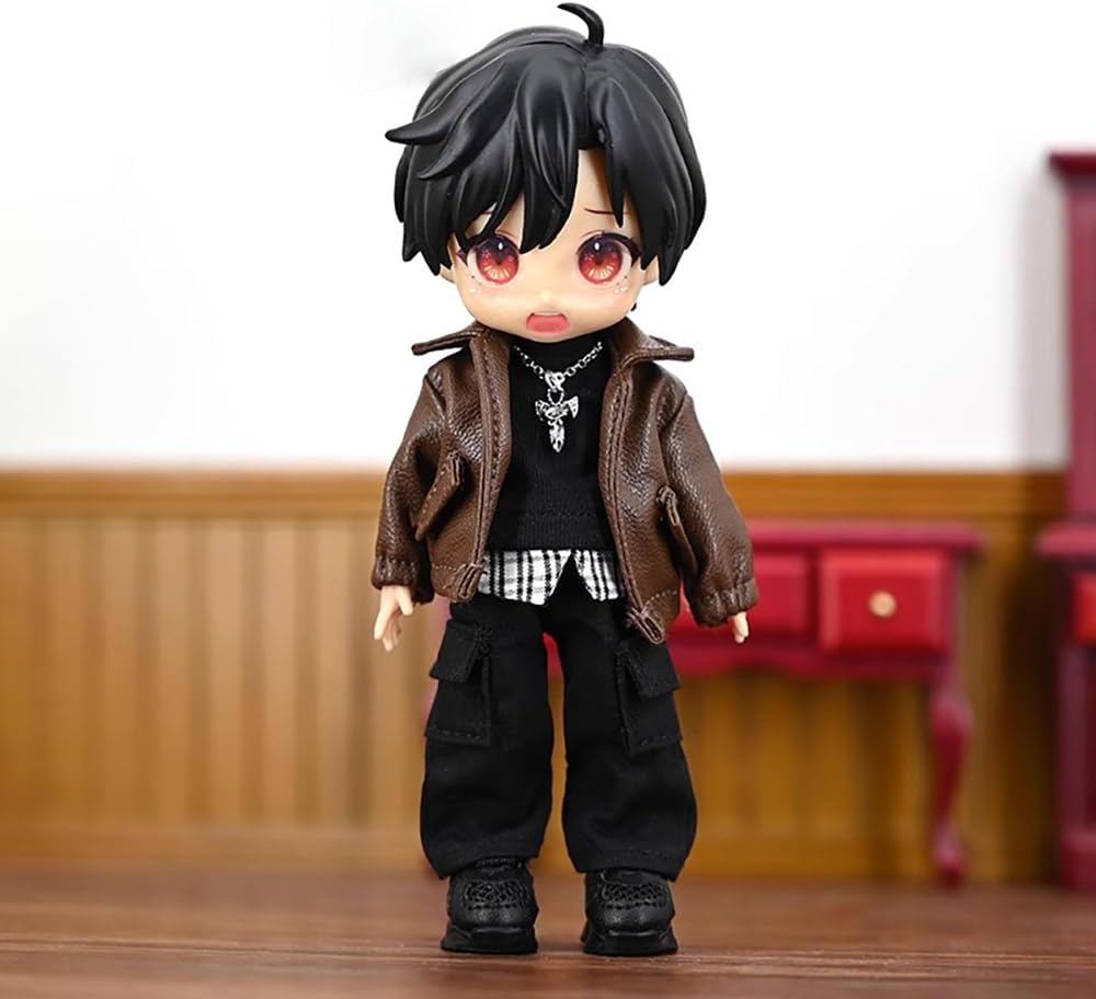 niannyyhouse OB11 Puppenkleidung Jacke Set, Massstab 1/12, Mantel, Hose, Pullover, Actionfigur-Outfi
