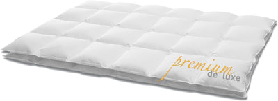 HANSKRUCHEN Premium de Luxe Daunendecke 260x220 cm - Leicht / Übergang - Made in Germany Kassettende