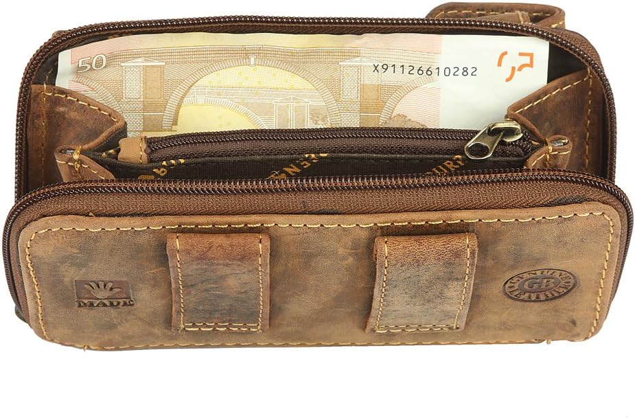 Greenburry Vintage Gürteltasche Leder 14,5 cm Brown, Brown