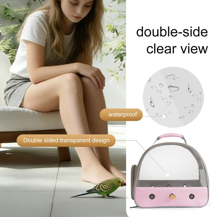 Interfashioner® Vogeltrage, tragbare Vogeltrage für Papageien, Sittiche, Wellensittiche, kleine Vöge