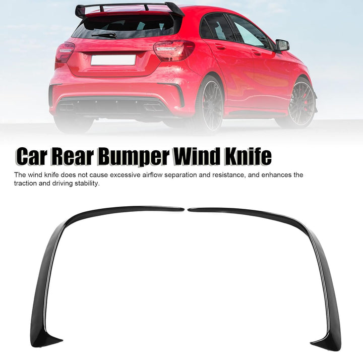 Jadeshay Auto Heckstossstangenspoiler, 1 Paar Heckstossstangensplitter Ersatz Auto Heckschürze Spoil