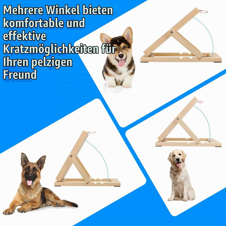 Grosses Kratzbrett für Hunde mit Leckerli Schublade für Hunde, Multifunktional Kratzbrett für Nägel