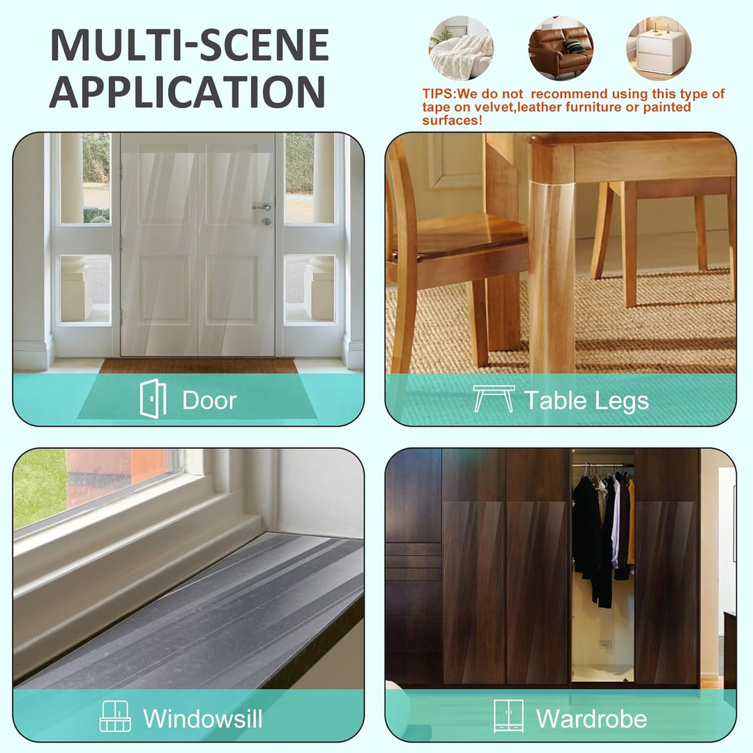 Uross Kratzschutz Sofa Katze Transparent 5m x 43cm, Katzenschutz Selbstklebend Tape Extra Long, Anti