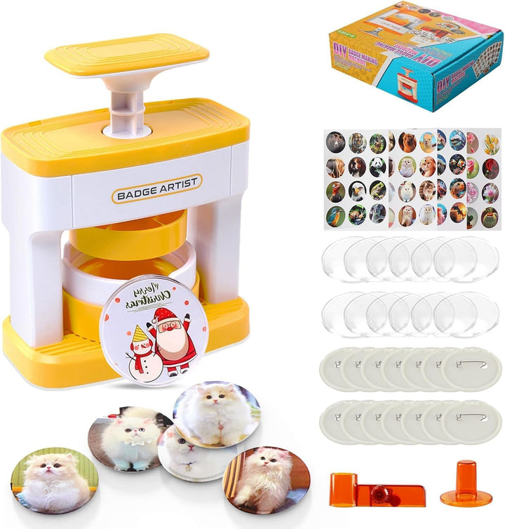 Button Maker Badge Machine 55mm (2.16Zoll) - DIY Buttonmaschine Abzeichen Macher Pin Badge Presse Ki