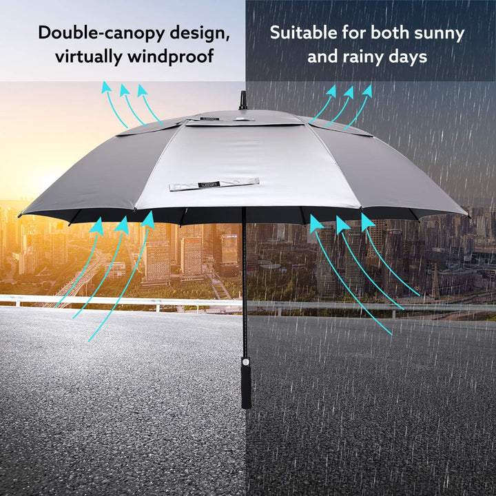 G4Free 47/54/62/68/72/80 Inch UV-Schutz Winddicht Sonnen- und Regenschirm Golfschirm Autorisches Öff