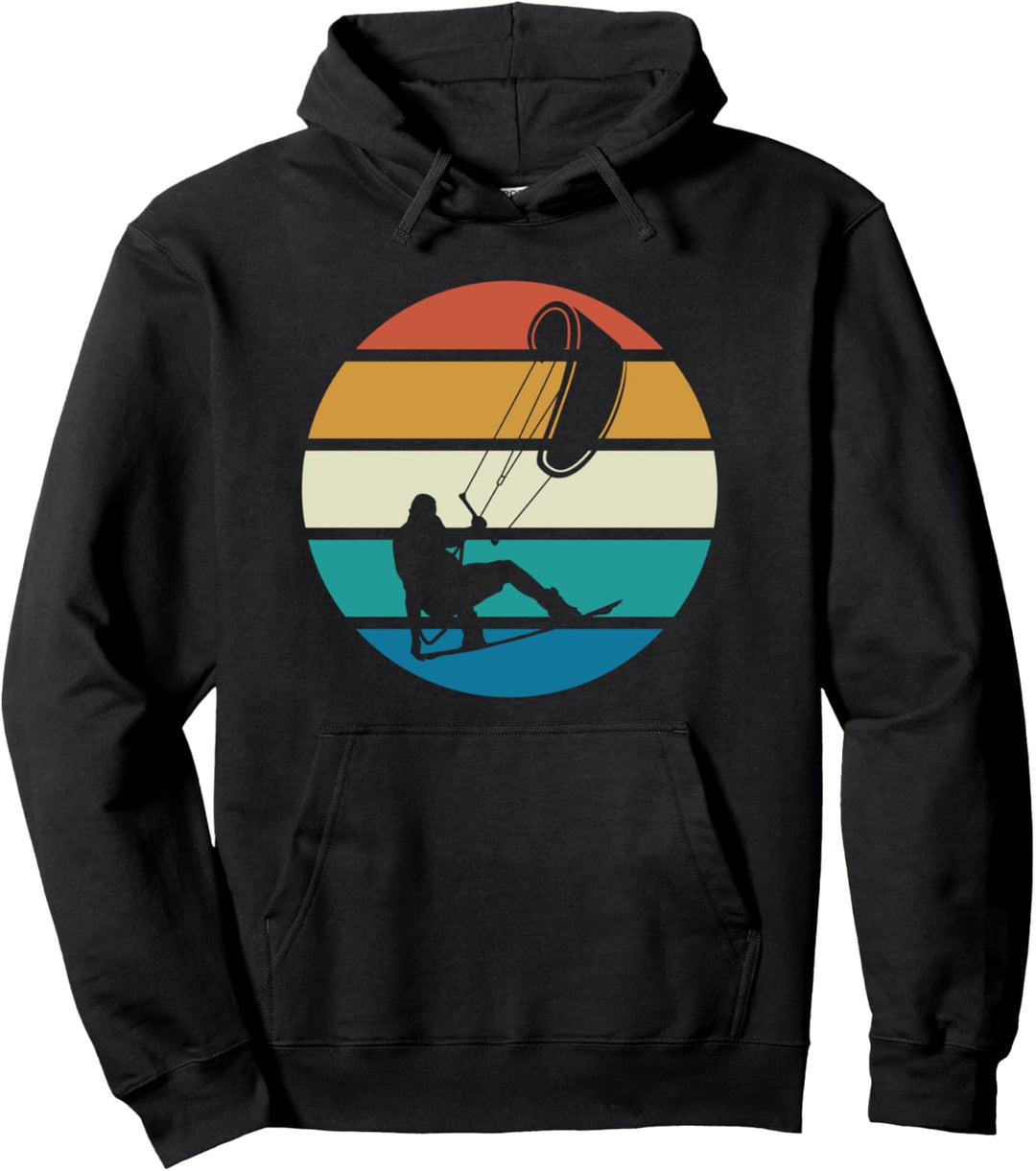 Kiteboarder Kiteboarding Vintage Retro Pullover Hoodie