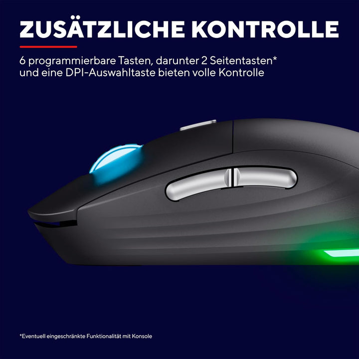 Trust Gaming GXT 926 Redex II Gaming Maus Kabellos 2.4GHz 65 Stunden Akkulaufzeit, Kailh-Schalter, 1