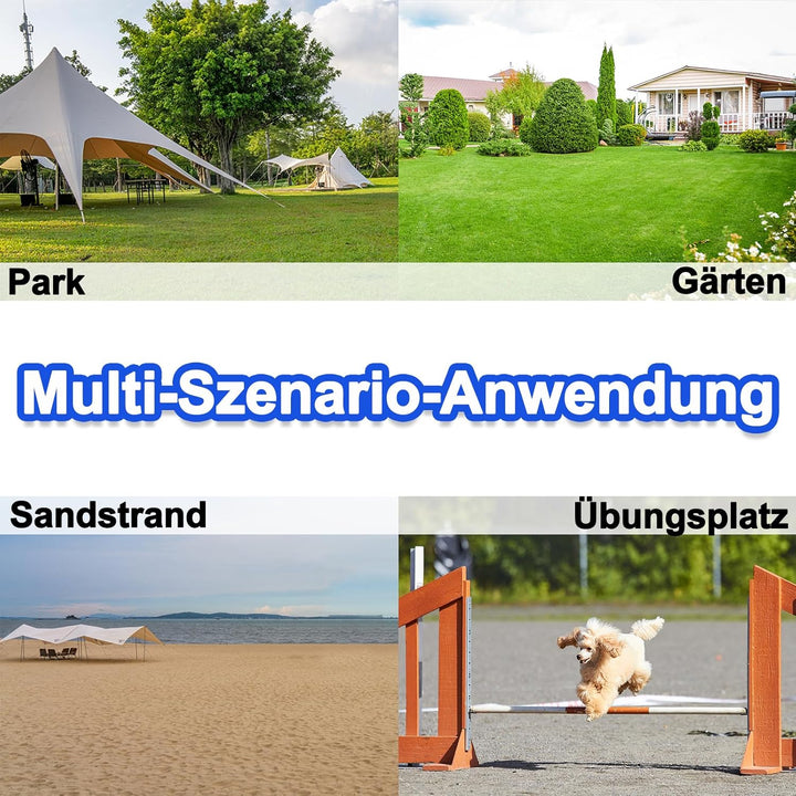 Agility Hürdenset für Haustier,4er Slalom Stangen Hunde Training Set mit Tragetasche,Höhenverstellba