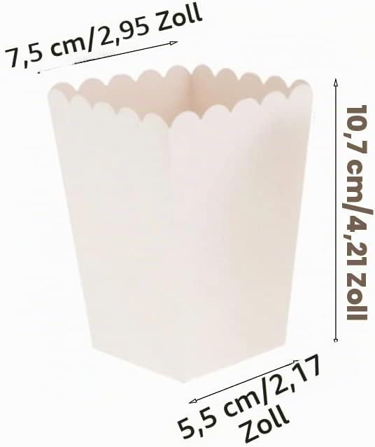 50 Stücke Popcorn-Boxen, Klein Tüten Candy Bar Box, Popcorn Container, Popcorntüten, Candy Container