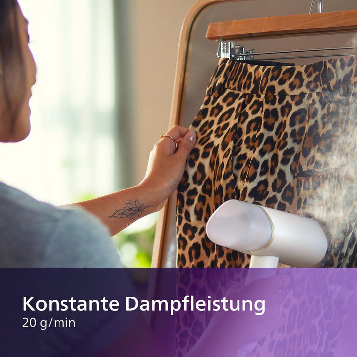 Philips Tragbarer Dampfglätter 3000 Series - 1000 W, Kompakt und Faltbar, konstante Dampfleistung 20