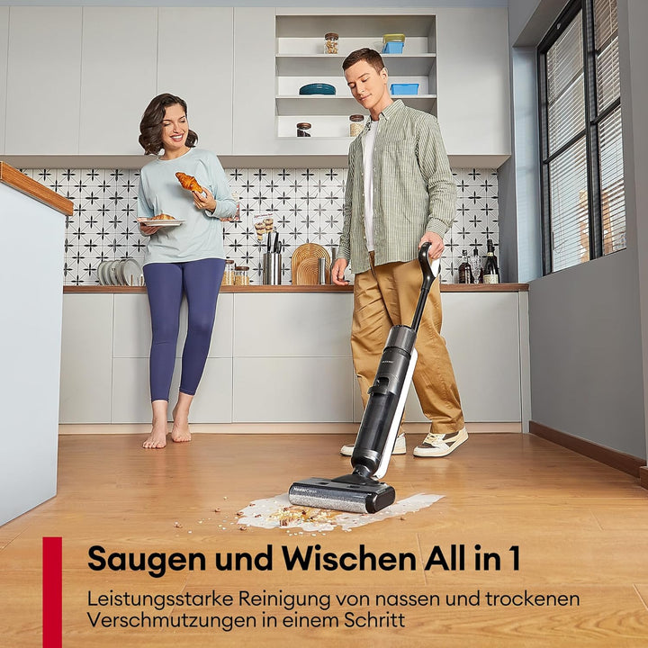 Ultenic Nass Trockensauger akku, Saugwischer Kabellos, 50 Minuten Laufzeit, Selbstreinigungsfunktion