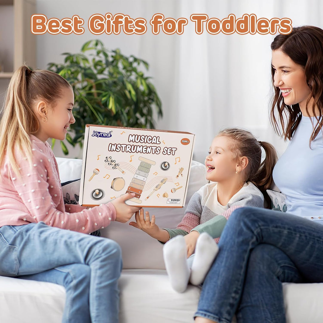Toddler Musical Instruments, Neutral Colours Montessori Wooden Musical Instruments for Toddlers from