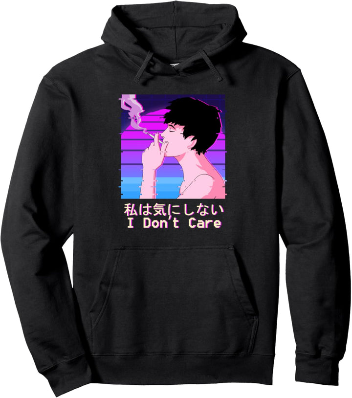 Japanische Anime ästhetische Vaporwave Traurigen Jungen Pullover Hoodie