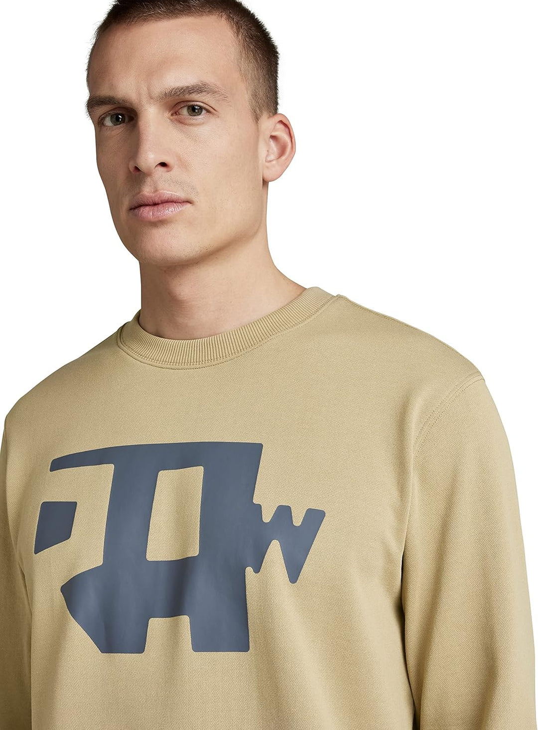 G-STAR RAW Herren Abstract Raw Sweatshirt Sweats S Beige (Tree House D22230-a613-c941), S Beige (Tre