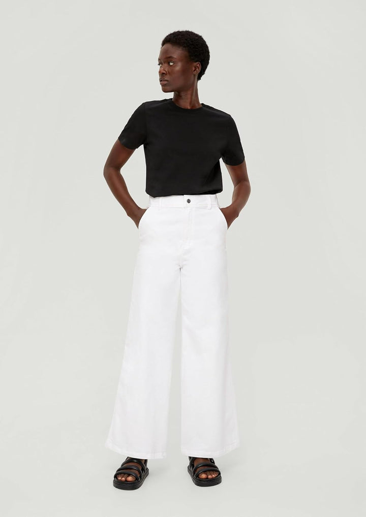 s.Oliver Women's Jeans, Suri Wide Leg, White, 36/30
