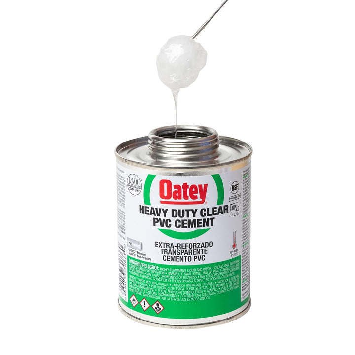 Oatey 30850 PVC Heavy Duty Cement, Clear, 4-Ounce by Oatey