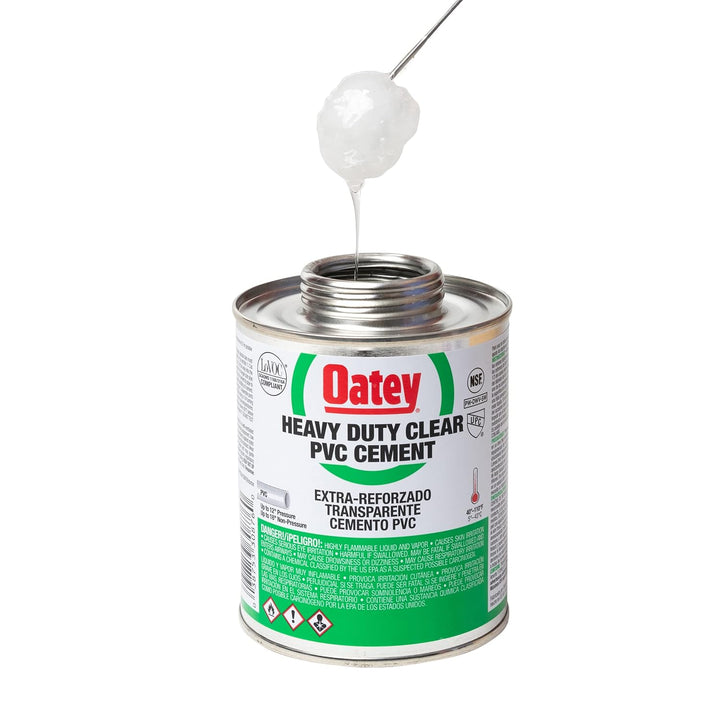 Oatey 30876 PVC Heavy Duty Cement, Clear, 16-Ounce by Oatey