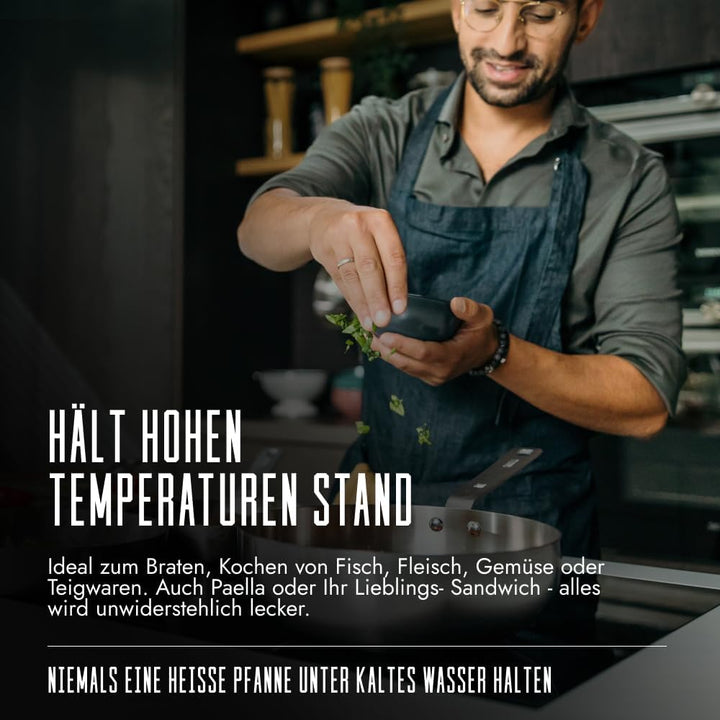Skottsberg Wokpfanne Edelstahl | Ø 30 cm | Unbeschichtet | Für alle Herdarten geeignet