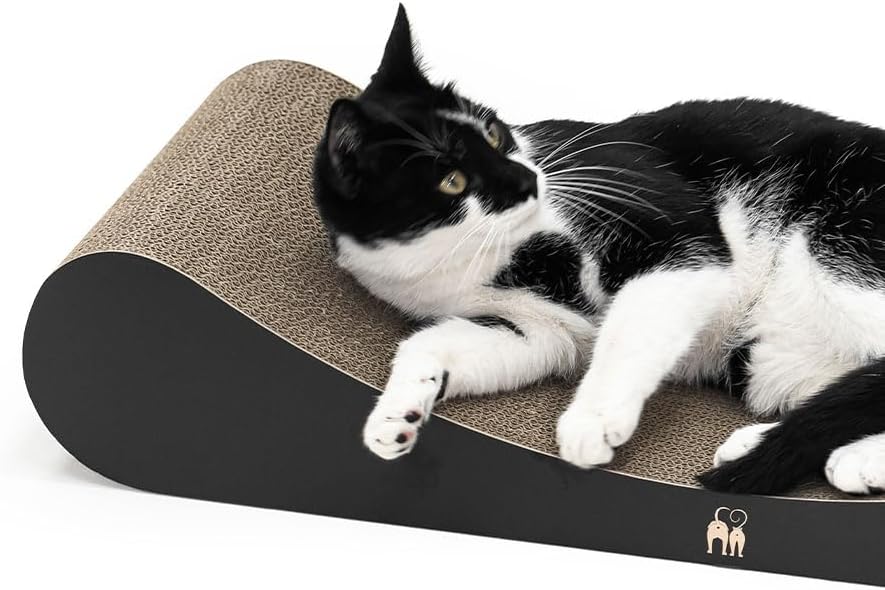 Petrebels Kratzpappe Lily 75, Katzen Kratzbrett aus sehr stabilem Karton, Kratzkarton 75 x 31 x 13 c