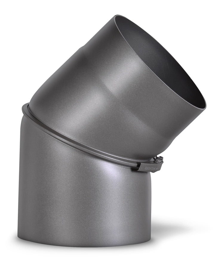 FIREFIX RD150/B45 Ofenrohrbogen I Ofenrohr 150mm aus Stahl für Kaminofen I Beschichtetes Kaminrohr,